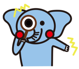 blue elephant version3 sticker #12409937