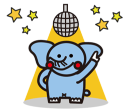 blue elephant version3 sticker #12409938