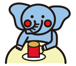 blue elephant version3 sticker #12409942