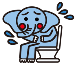 blue elephant version3 sticker #12409943