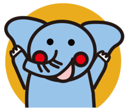 blue elephant version3 sticker #12409944