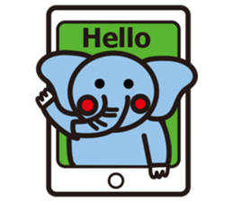 blue elephant version3 sticker #12409946