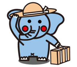 blue elephant version3 sticker #12409949