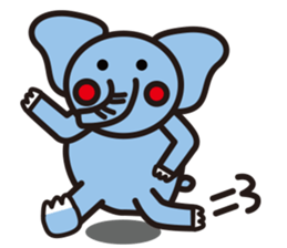 blue elephant version3 sticker #12409952