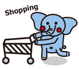 blue elephant version3 sticker #12409955