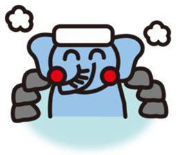 blue elephant version3 sticker #12409956