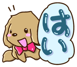 Greetings of miniature Dachshund sticker #12409958