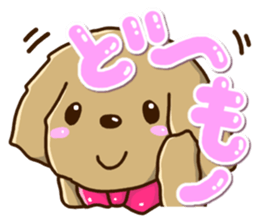 Greetings of miniature Dachshund sticker #12409968