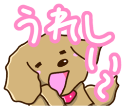 Greetings of miniature Dachshund sticker #12409969