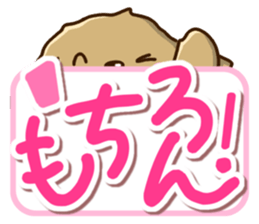 Greetings of miniature Dachshund sticker #12409975