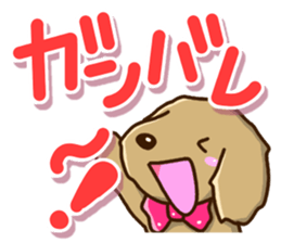 Greetings of miniature Dachshund sticker #12409977