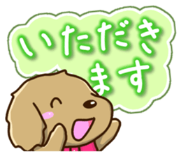 Greetings of miniature Dachshund sticker #12409978