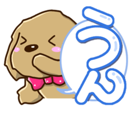 Greetings of miniature Dachshund sticker #12409980