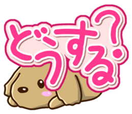 Greetings of miniature Dachshund sticker #12409981