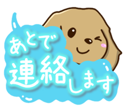 Greetings of miniature Dachshund sticker #12409984