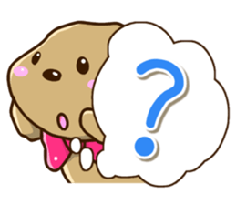 Greetings of miniature Dachshund sticker #12409988