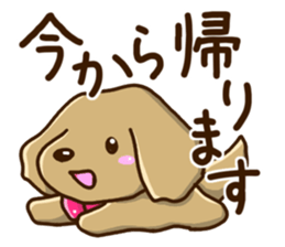 Greetings of miniature Dachshund sticker #12409991