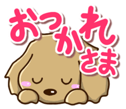 Greetings of miniature Dachshund sticker #12409995