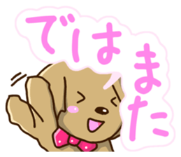 Greetings of miniature Dachshund sticker #12409996