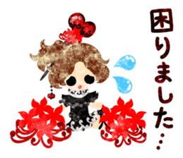 Sticker of red spider lily girls sticker #12410565