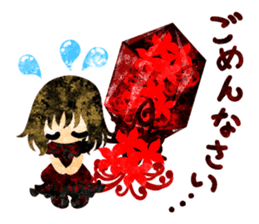Sticker of red spider lily girls sticker #12410571