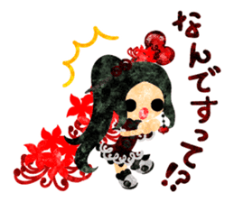 Sticker of red spider lily girls sticker #12410574