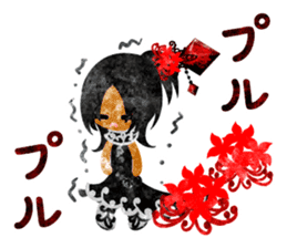 Sticker of red spider lily girls sticker #12410575