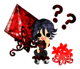 Sticker of red spider lily girls sticker #12410586