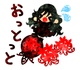Sticker of red spider lily girls sticker #12410592
