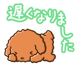 Polite Toy poodle sticker #12412133