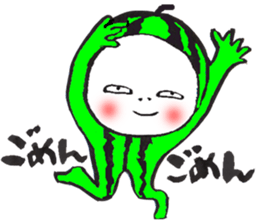The watermelon boy. sticker #12412715