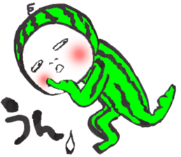 The watermelon boy. sticker #12412720
