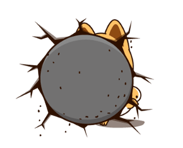 Little Naughty Dog"2" sticker #12413570