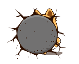 Little Naughty Dog"2" sticker #12413570