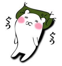 A white bear answers. sticker #12413710