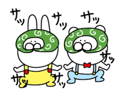 Rabbit and bear honorific sticker #12414494