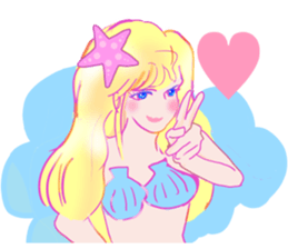 Beautiful and elegant mermaid Princess 6 sticker #12414956