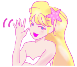 Beautiful and elegant mermaid Princess 6 sticker #12414978