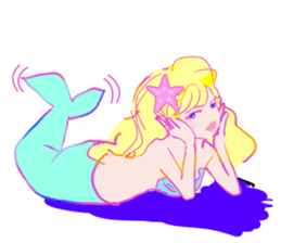 Beautiful and elegant mermaid Princess 6 sticker #12414980