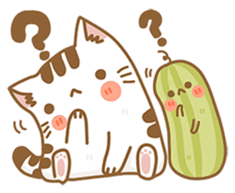 Cat Corgi Cucumber (Thai) sticker #12414991