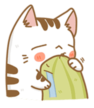 Cat Corgi Cucumber (Thai) sticker #12414998
