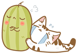 Cat Corgi Cucumber (Thai) sticker #12415002