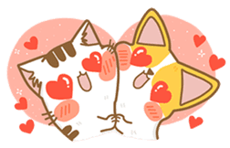 Cat Corgi Cucumber (Thai) sticker #12415004