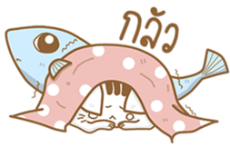 Cat Corgi Cucumber (Thai) sticker #12415013