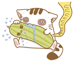 Cat Corgi Cucumber (Thai) sticker #12415014