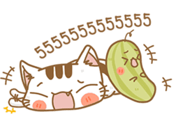 Cat Corgi Cucumber (Thai) sticker #12415017