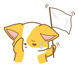 Cat Corgi Cucumber (Thai) sticker #12415021