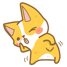 Cat Corgi Cucumber (Thai) sticker #12415022