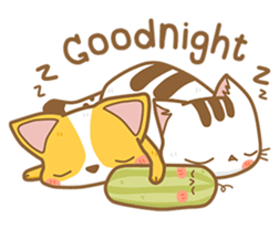 Cat Corgi Cucumber (Thai) sticker #12415029