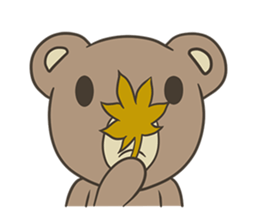 Bear in autumn sticker #12416839